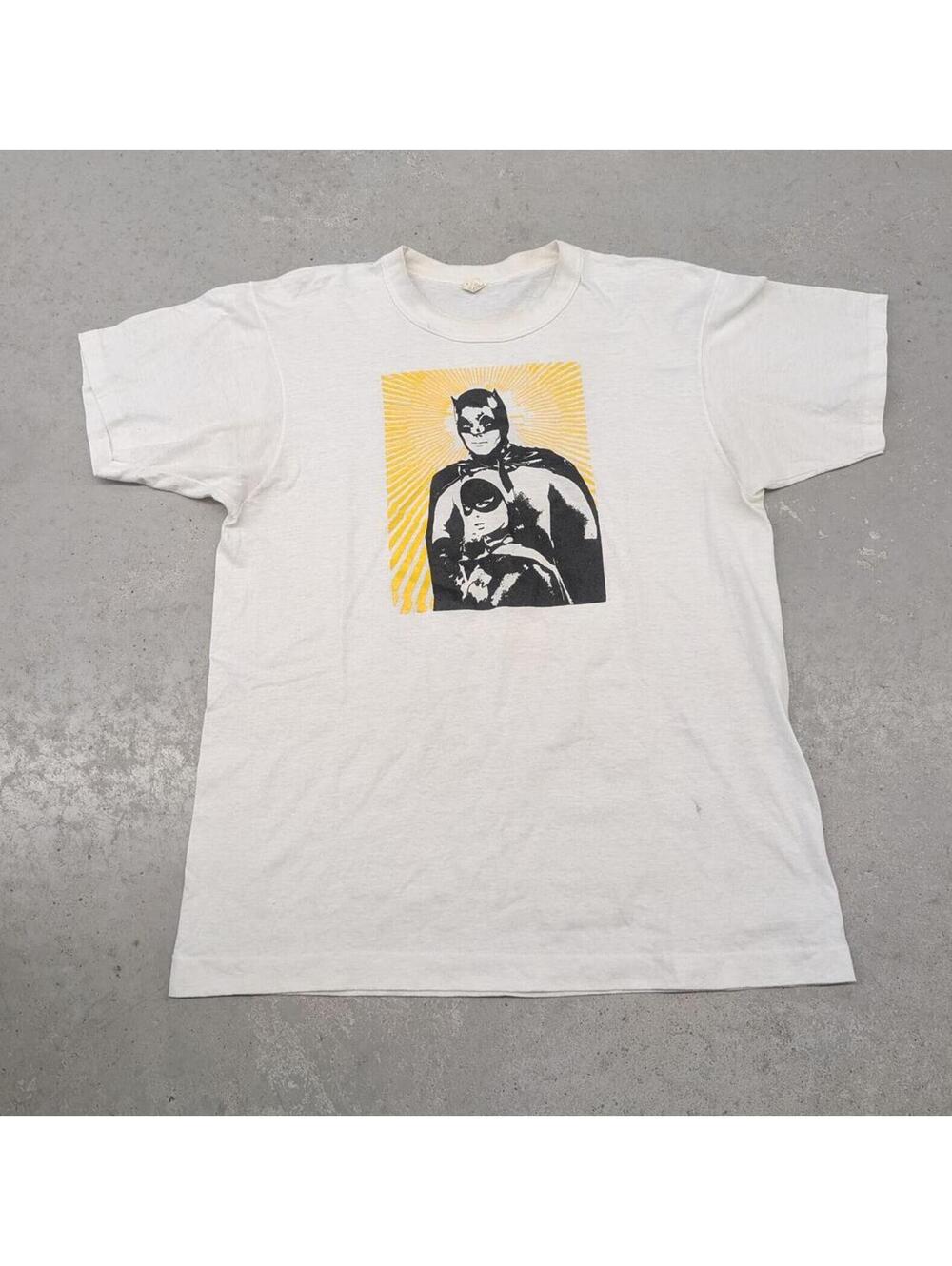 Rare Vintage 80s Batman and Batgirl DC Art Print T-shirt